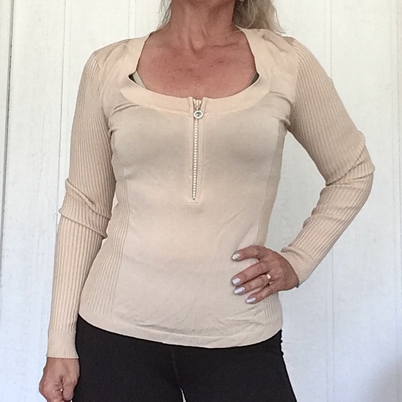 CACHE RHINESTONE ZIPPER LONG SLEEVE SWEATER MEDIUM - Picture 3 of 11